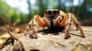 ai gerado foto do pulando aranha em uma chão. generativo ai