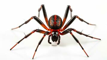 ai gerado foto do redback aranha isolado em branco fundo. generativo ai