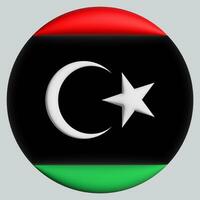3d bandeira do Líbia em círculo foto