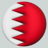 3d bandeira do bahrain em círculo foto