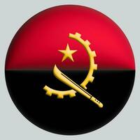 3d bandeira do Angola em círculo foto
