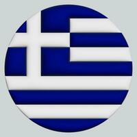 3d bandeira do Grécia em círculo foto