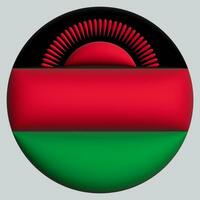 3d bandeira do malawi em círculo foto