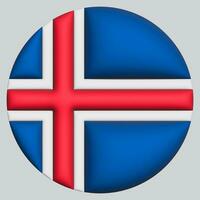 3d bandeira do Islândia em círculo foto