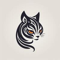 ai gerado tribal logotipo do uma gato. generativo ai foto