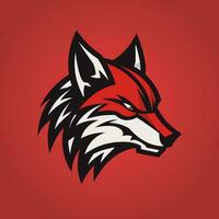 ai gerado desenhado à mão logotipo do uma Lobo cabeça. generativo ai foto