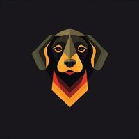 ai gerado uma plano vetor logotipo do uma cachorro. generativo ai foto