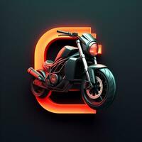 ai gerado 3d logotipo do uma motocicleta. generativo ai foto