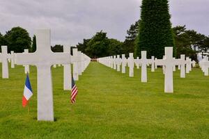 a americano guerra cemitério às normandia foto