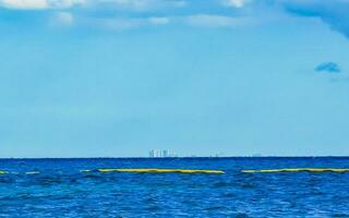 tropical caribe mar panorama Visão para Cozumel ilha paisagem urbana México. foto