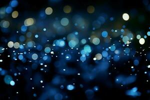 ai gerado azul sonhos abstrato bokeh luzes crio a encantador atmosférico exibição foto