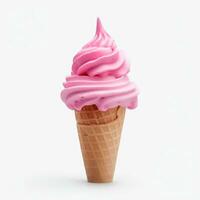 ai gerado coleção do visualmente atraente gelo creme cones foto