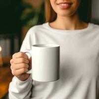 ai gerado coleção do caneca maquetes pronto para exibindo pod poster ilustrações foto