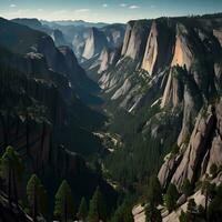 ai gerado yosemite nacional parque, Califórnia, Unidos estados do América. generativo ai foto