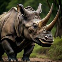 ai gerado africano rinoceronte. generativo ai foto