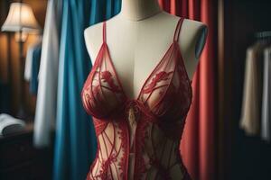 ai gerado sensual lingerie em uma manequim. ai generativo foto