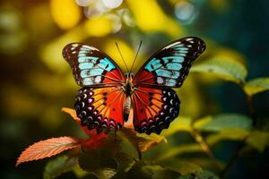 ai gerado lindo borboleta, sonhadores fantasia mágico borboletas, suave luz cores asas ai gerado foto