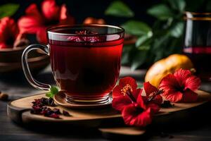ai gerado a saúde benefícios do hibisco chá foto