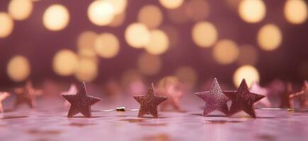 ai gerado ouro Estrela em forma estrelas sobre branco fundo com luz brilhando através, foto