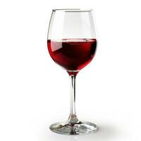 ai gerado vinho vidro isolado em branco foto