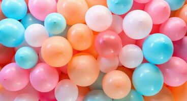 ai gerado uma grupo do colorida balões dentro diferente cores foto