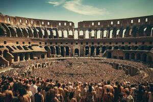 ai gerado a Coliseu dentro Roma, Itália, ai gerado foto