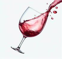 ai gerado vinho espirrando para dentro uma vidro do vinho, foto