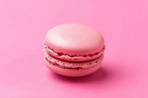 ai gerado Rosa macaron isolado em uma Rosa fundo foto