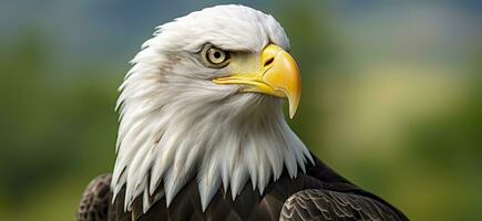 ai gerado retrato do a americano Careca águia, animais selvagens. generativo ai foto
