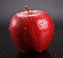ai gerado vermelho maçã isolado foto