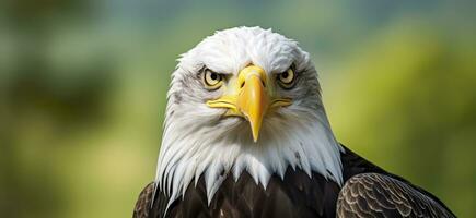 ai gerado retrato do a americano Careca águia, animais selvagens. generativo ai foto