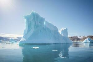 ai gerado iceberg dentro groenlândia. ai gerado foto