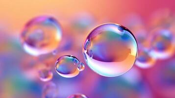 ai gerado fundo com colorida e vibrante bolhas, ai foto