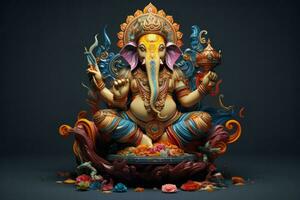 ai gerado lindo senhor ganesh ai gerado foto