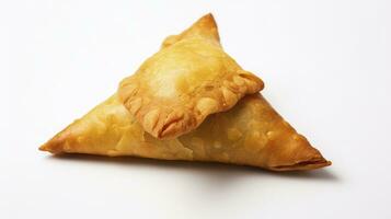 ai gerado saboroso samosa isolado em branco fundo. ai gerado. foto