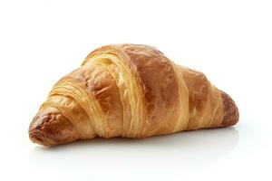 ai gerado croissant isolado em branco fundo. ai gerado foto