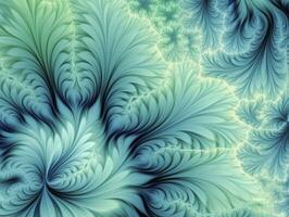 ai gerado aqua e verde psicodélico fractal. ai gerado foto