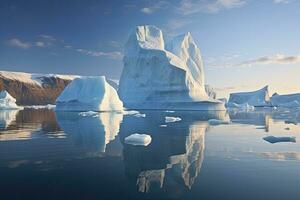 ai gerado iceberg dentro groenlândia. ai gerado foto