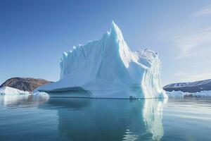 ai gerado iceberg dentro groenlândia. ai gerado foto