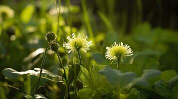 ai gerado a verde Primavera manhã. generativo ai foto