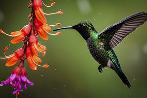 ai gerado beija Flor dentro costa rica. ai gerado. foto