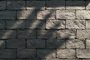 fundo de textura de parede de tijolo preto vintage foto
