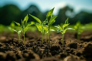 ai gerado verde iniciativa Novo árvore plantado Como parte do a luta contra clima mudança ai gerado foto