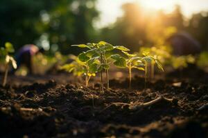 ai gerado verde iniciativa Novo árvore plantado Como parte do a luta contra clima mudança ai gerado foto