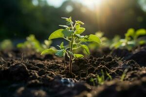 ai gerado verde iniciativa Novo árvore plantado Como parte do a luta contra clima mudança ai gerado foto