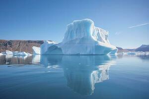 ai gerado iceberg dentro groenlândia. ai gerado foto