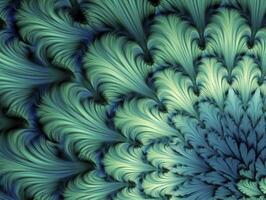 ai gerado aqua e verde psicodélico fractal. ai gerado foto