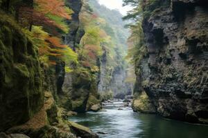 ai gerado uma lindo canyon. ai gerado foto