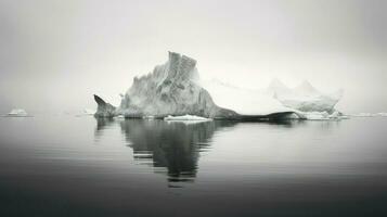 ai gerado gelo pináculo icebergs panorama foto