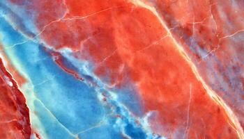 ai gerado abstrato mármore textura com cósmico Veja dentro blues, vermelhos, e turquesa fluido mármore textura e orgânico padronizar gerado de ai foto